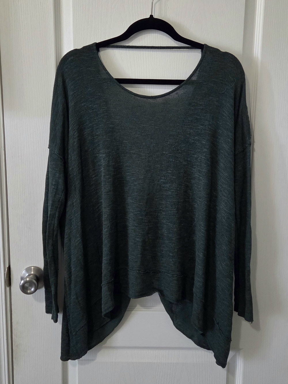 We The Free Relaxed Scoop Neck Pullover in Dark Teal